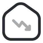 Home Trend Down SVG Icon